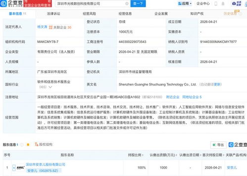 安奈兒設(shè)立光核數(shù)創(chuàng)科技公司，布局AI與信息系統(tǒng)集成新賽道